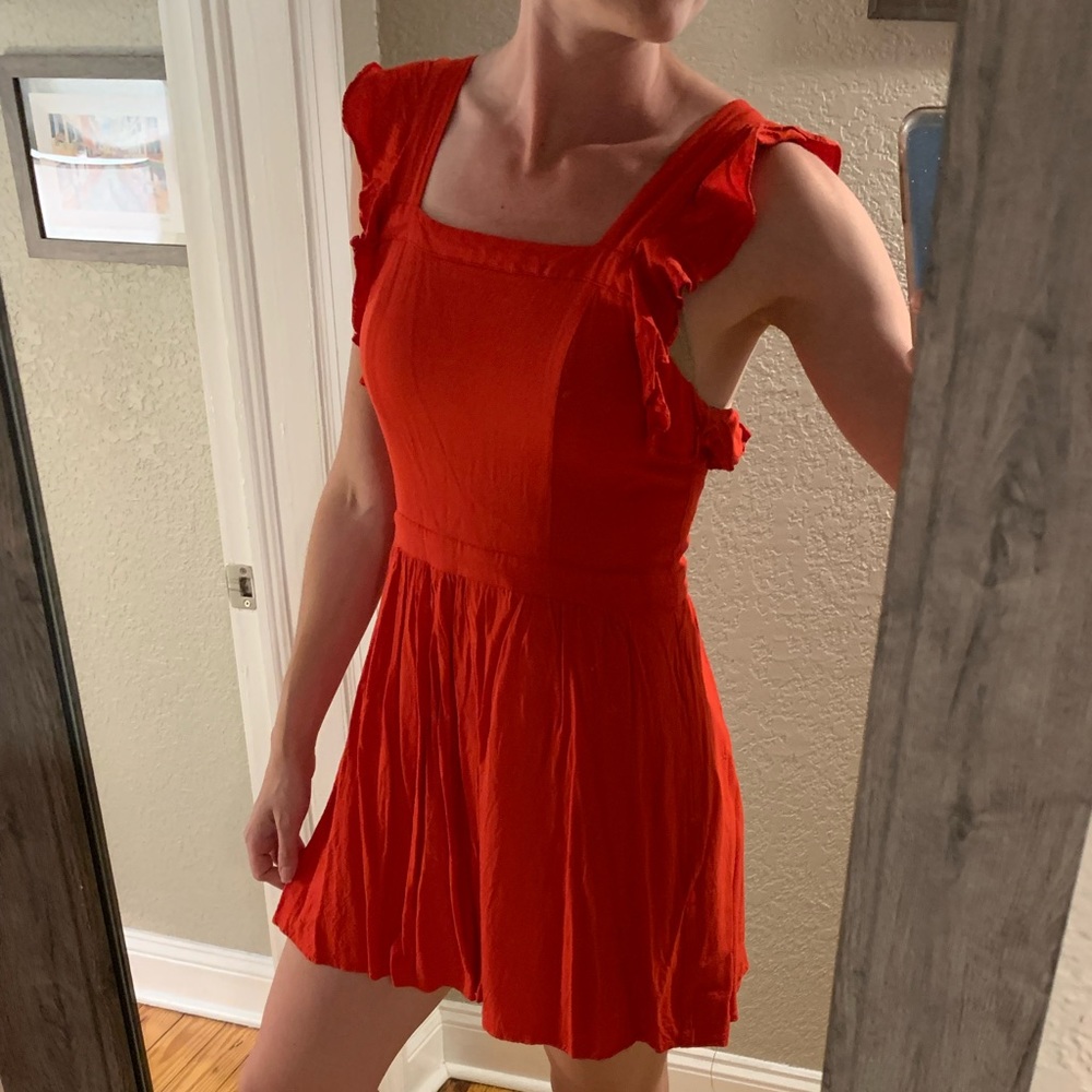 Altar’d State Red Linen Sundress